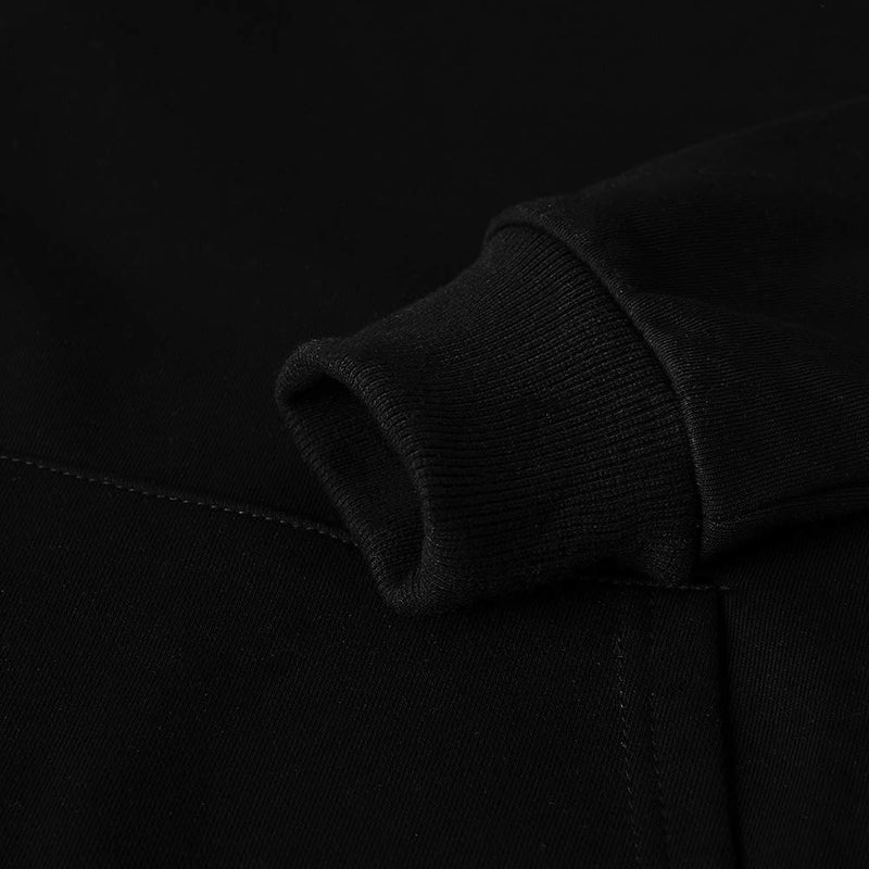 Spring&Gege Youth Solid Pullover Sport Hoodies Soft Kids Hooded Sweatshirts for Boys and Girls Size 7-8 Years Black - Image 4